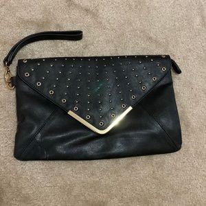 Aldo Faux Leather Clutch with Goldtone Hardware